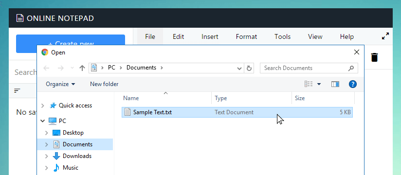 Open file dialog in Laymedia